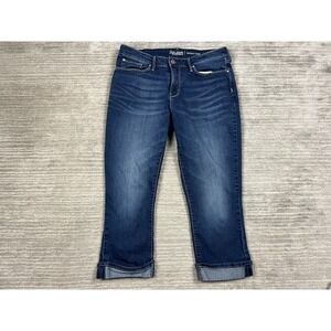Signature Levis Strauss Co Modern Capri Jeans Womens 12 Blue Dark Wash